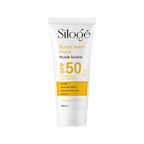 کرم ضدآفتاب بدون رنگ سیلوژه SPF50 مدل oil free محافظ در برابر UVA/UVB مناسب پوستهای چرب و مختلط، حجم 40 میلیلیتر